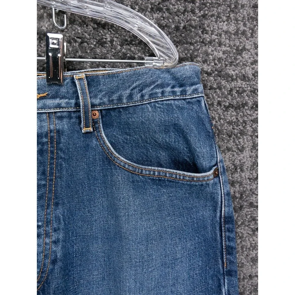 Vintage Lucky Brand Jeans Mens 34x30 Blue Vintage Fit Button Fly Denim Made USA